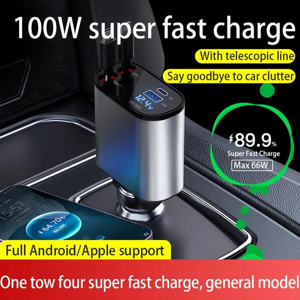 ChargePro Retráctil 4 en 1 ⭐