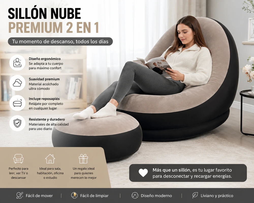 Sillón Nube Premium ⭐⭐⭐⭐⭐